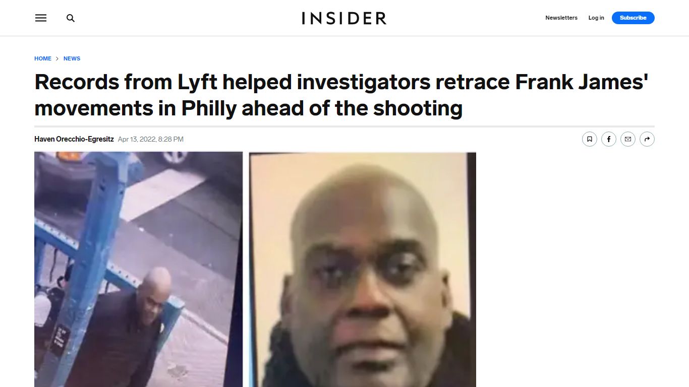 Lyft Records Helped Cops Retrace Frank James' Whereabouts in Philly